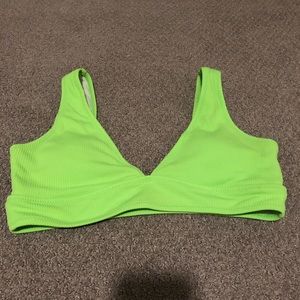 Never worn like green bikini top